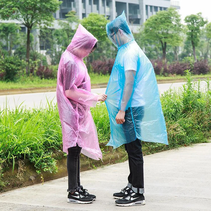 1 шт. Эфирное туристическое снаряжение для взрослых аварийного разовый дождевик