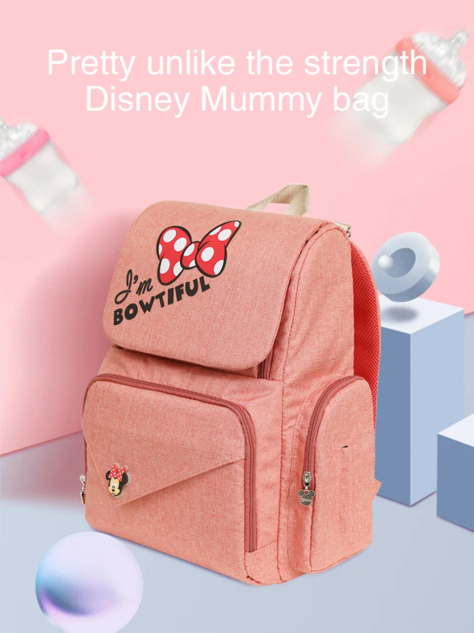 Disney Микки Минни Детские Пеленки сумки Сумка материнская коляска сумка подгузник рюкзак для беременных сумка Мама Bakim Cantalari рюкзак