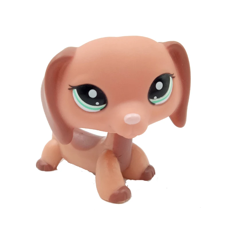 pet shop lps toys литл пет шоп игрушки собаки лпс Собака Такса #2046 с двойной dot aqua eyes