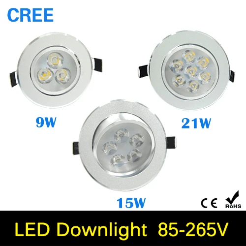 Светильник потолочный светодиодный утопленный настенный 9/15/21 Вт 110 В/220 В|lamp shades