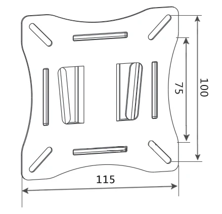 Универсальный Фиксированный плоский ЖК LED тонкий настенный кронштейн для