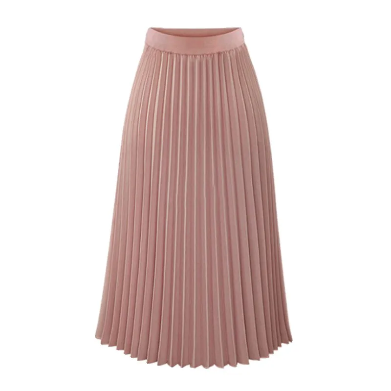Женские шифоновые юбки тонкая плиссированная юбка в консервативном стиле