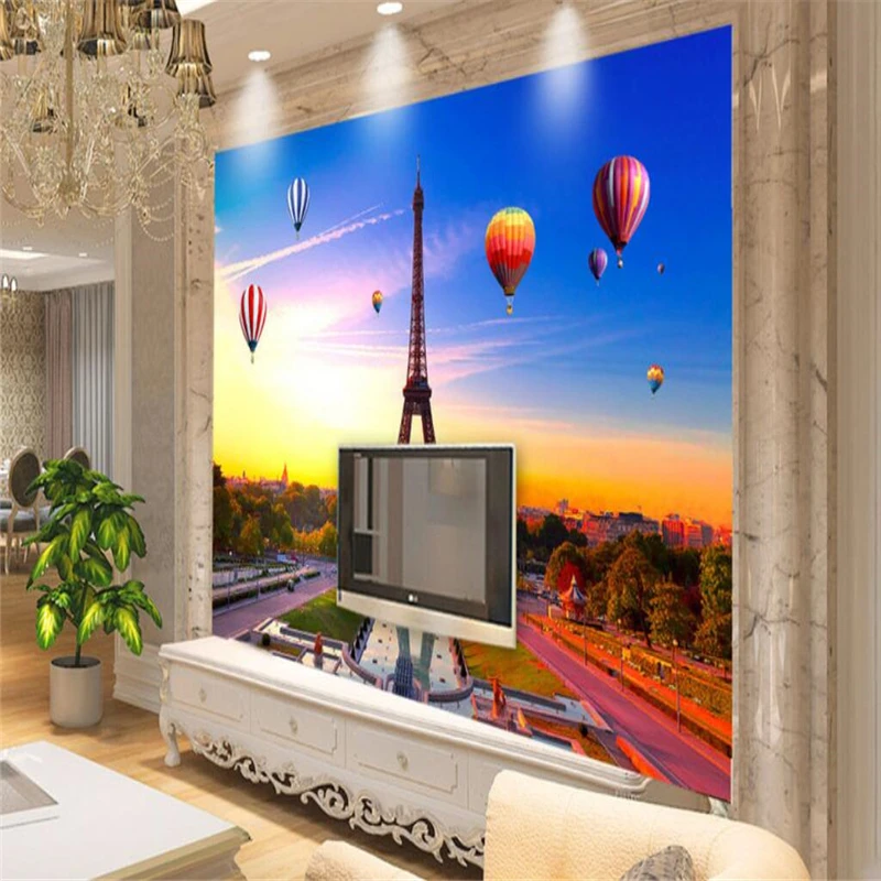 3D обои beibehang любых размеров фотообои с ультрапрозрачным изображением Парижа