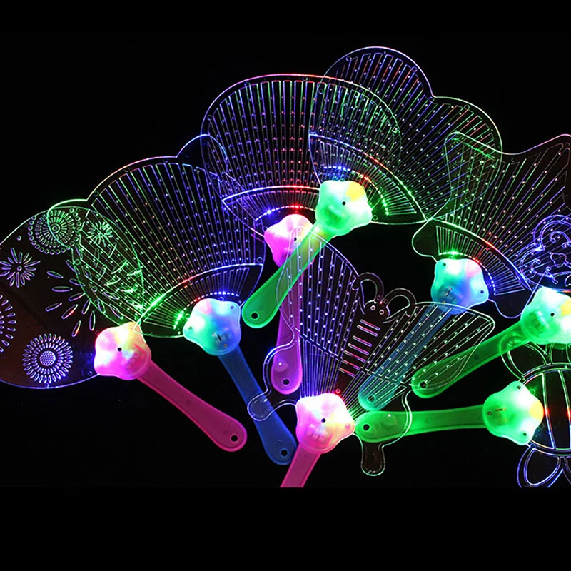 1pc Luminous Kids Birthday Rave Led Fan Lighting Up Toys for Children Games Flashing Gifts Glowing In The Dark Party Props | Дом и сад