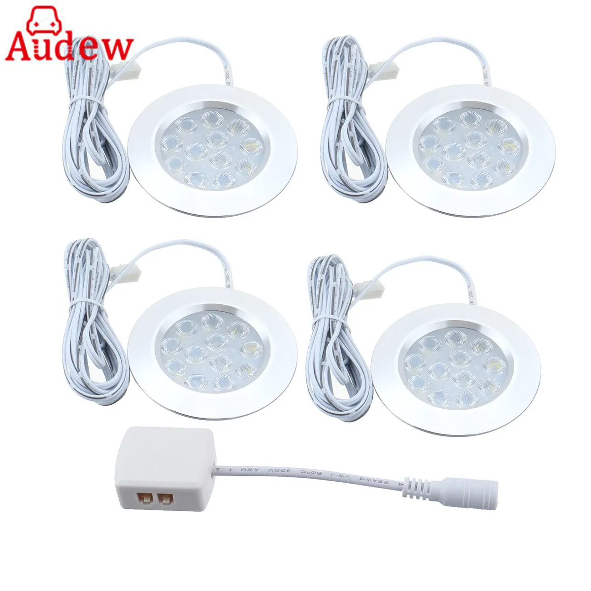 4 шт. универсальная 300LM Автомобильная внутренняя Светодиодная лампа 6500K Точечный