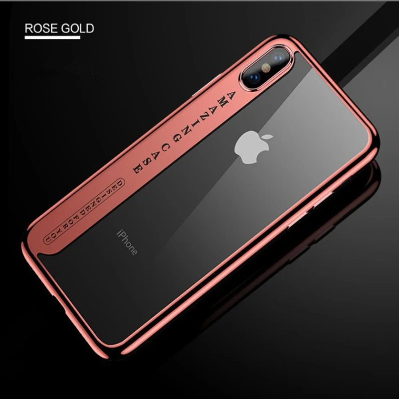 Ультратонкий Мягкий чехол из ТПУ с покрытием для iPhone X XS XR XMAX Прозрачная