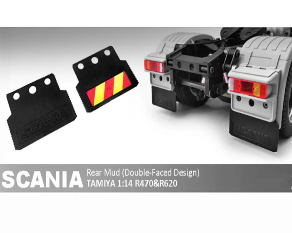 

Новый грузовик tamiya scania двусторонний задний грязевой/крыло для 1/14 масштабе Радиоуправляемый трейлер scania R620 56323 R470 тягач