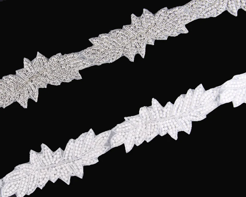 1 ярд ручной работы цветок Алмазный Rhinestone Аппликация отделкой исправление Bling бисера Кристалл Отделка для девочек свадебный пояс/платье /Обувь