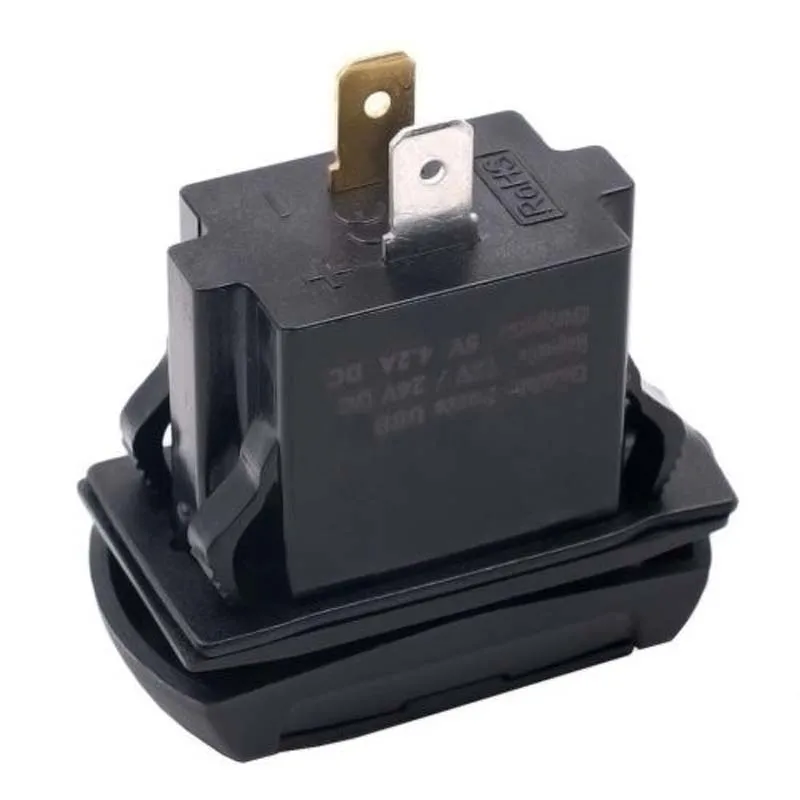 Двойной USB 12V автомобиль Лодка розетка кулисный переключатель Панель с Напряжение вольтметр Синий Лидер продаж