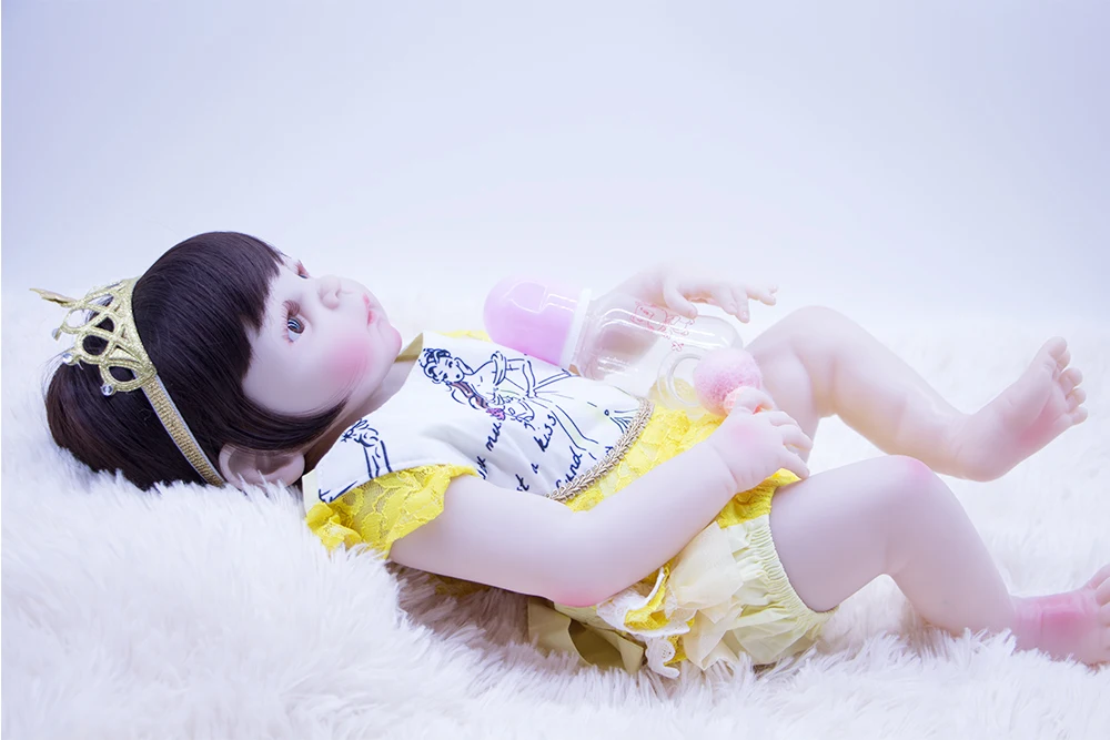 Полностью силиконовые куклы Новорожденные 23 дюйма для девочек Playmates