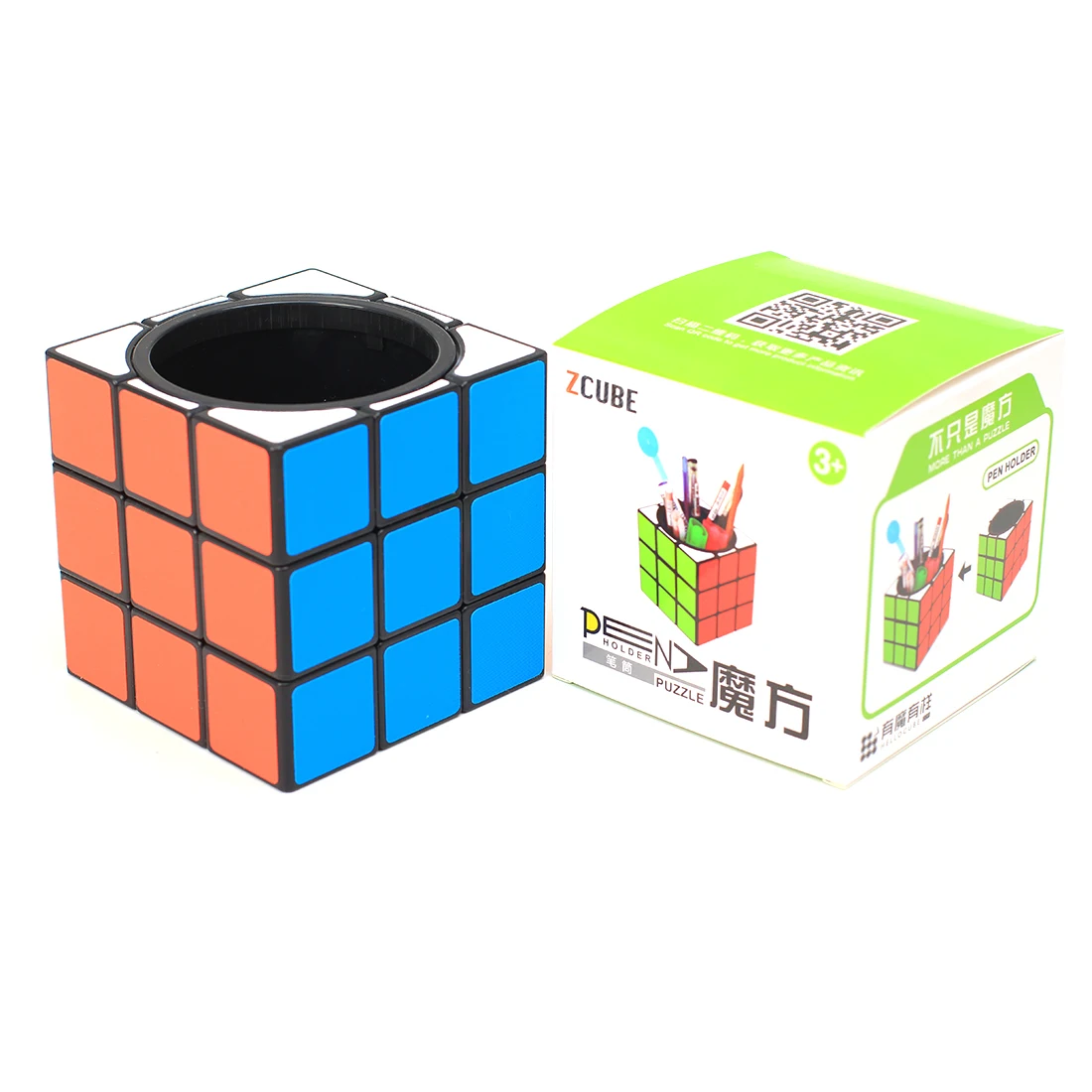 Z cube 3x3 держатель для ручки волшебный куб новинка подарок головоломка игрушка-красочный