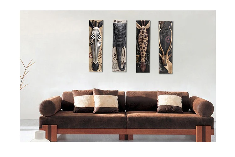 Европейский стиль голова животного висящий кулон бар стена декоративная роспись