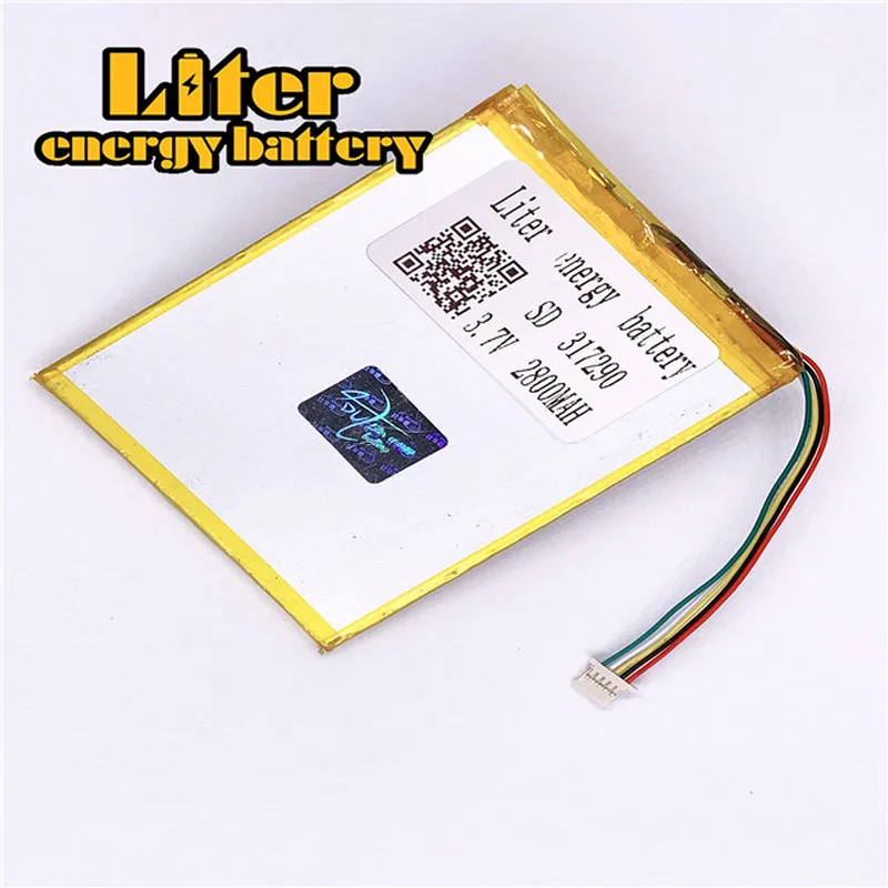 plug 1.0-5P 317290 2800mah 3.7V Rechargeable lipo battery solar li ion polymer lithium with PCM | Компьютеры и офис