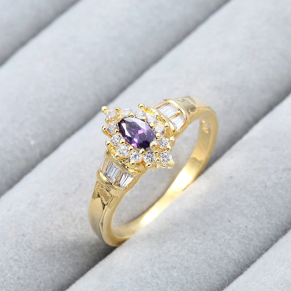 2017 высококачественное классическое простое фиолетовый драгоценный камень