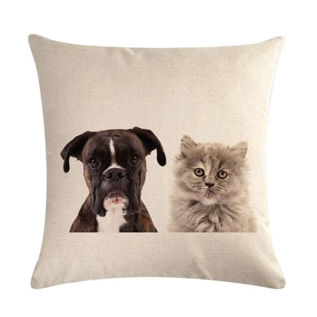 Cushion cover3 Милый собачий напечатанный Чехол для подушки лабрадор, золотистый ретривер Льняные декоративные подушки для украшения дома подушки для дивана и в автомобиль чехол - Цвет: Cushion cover3