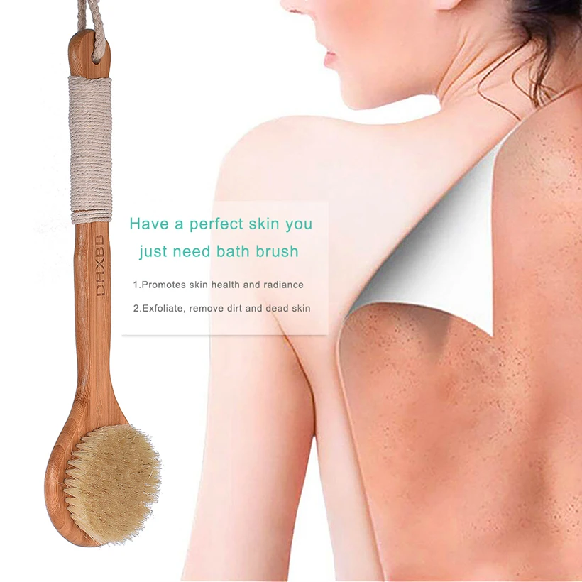 TREESMILE 2 шт. щетка для тела ванны противоскользящая Длинная Деревянная ручка ухода