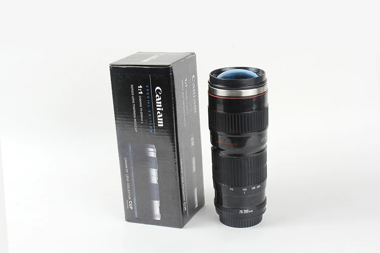 450 мл SLR Камера 70-200 кружка линза от фотоаппарата кофейная кружка с крышкой Фантастическая нержавеющая сталь молоко Caneca Lente чашки Посуда для напитков