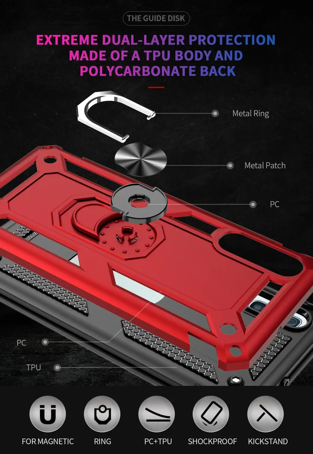 For Galaxy A50 Heavy DutyTough Rugged Armor Kickstand Case Samsung A10 A20 A30 A40 A60 A70 A80 A90 M10 M20 M30 | Мобильные телефоны