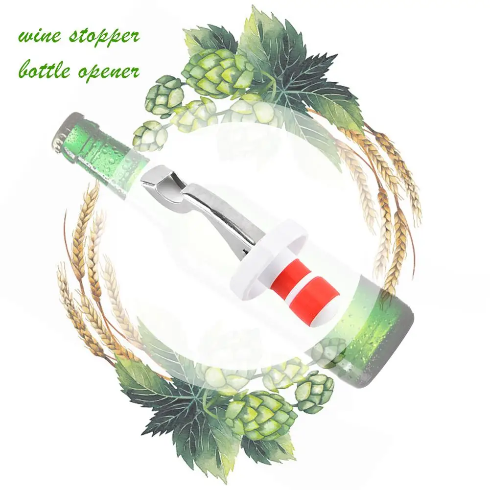 Открывалка для бутылок из нержавеющей стали Силиконовая пробка штопор вина пива