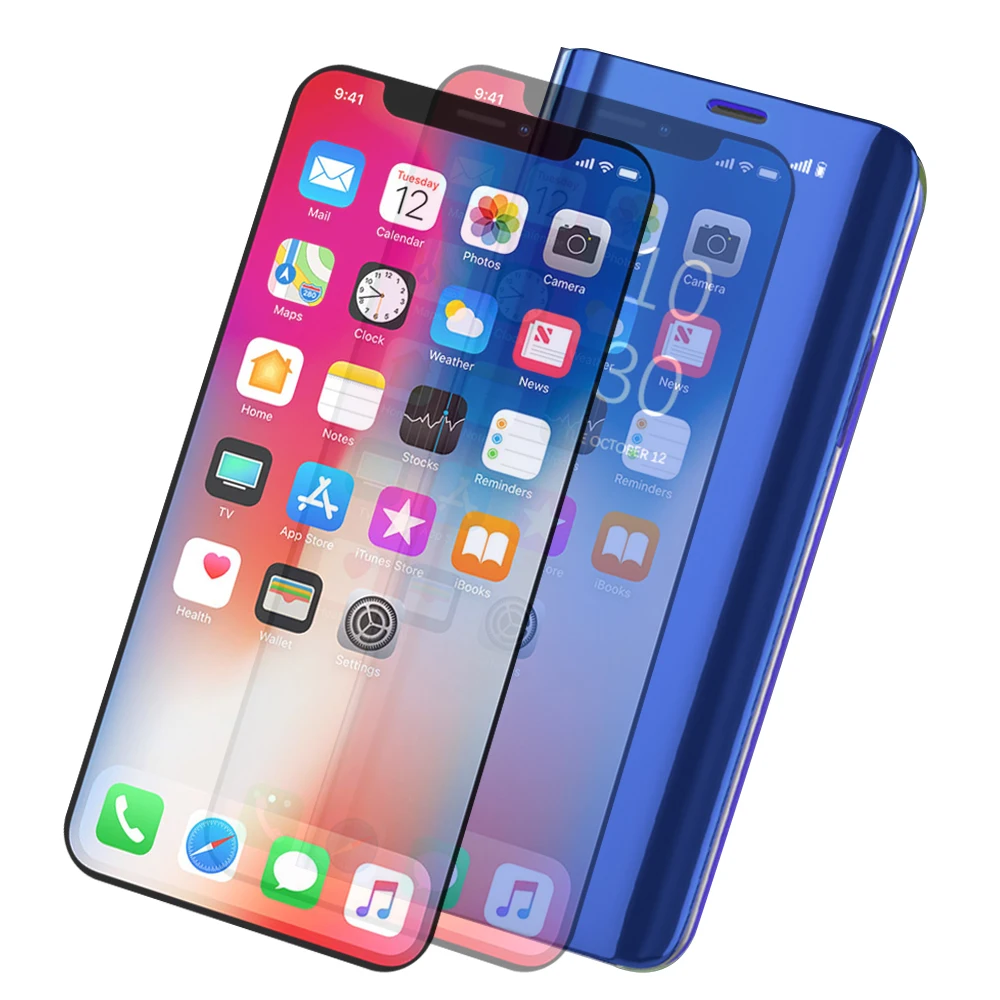 Роскошный прозрачный зеркальный чехол для смартфона iphone XR XS Max X 8 7 6 6s Plus чехлы с