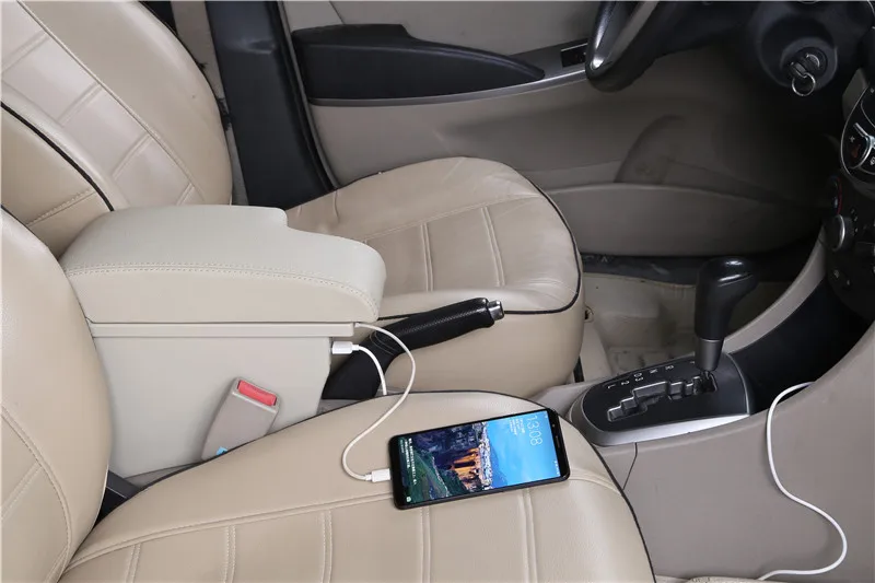 Для hyundai Solaris 2/Verna подлокотник коробка центральный магазин содержимое коробка с подстаканником пепельница автомобиль-Стайлинг аксессуар