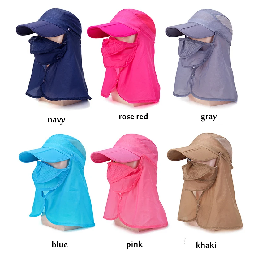 

UPF50+ Quick Dry Foldable Cap Fishing Hat with Flap Summer Outdoor Sunshade Face Neck Cover Sports Hiking Camping Visor Sun Hat