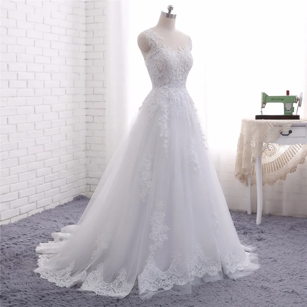 2018 Новое поступление Свадебные платья Vestido de Noiva ТРАПЕЦИЕВИДНОЕ свадебное платье