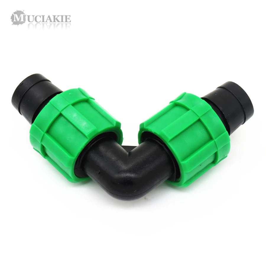 

MUCIAKIE 1PC Quick-Lock Elbow Fits 16mm OD Tubing Garden Drip Irrigation Connector Adaptor Fittings