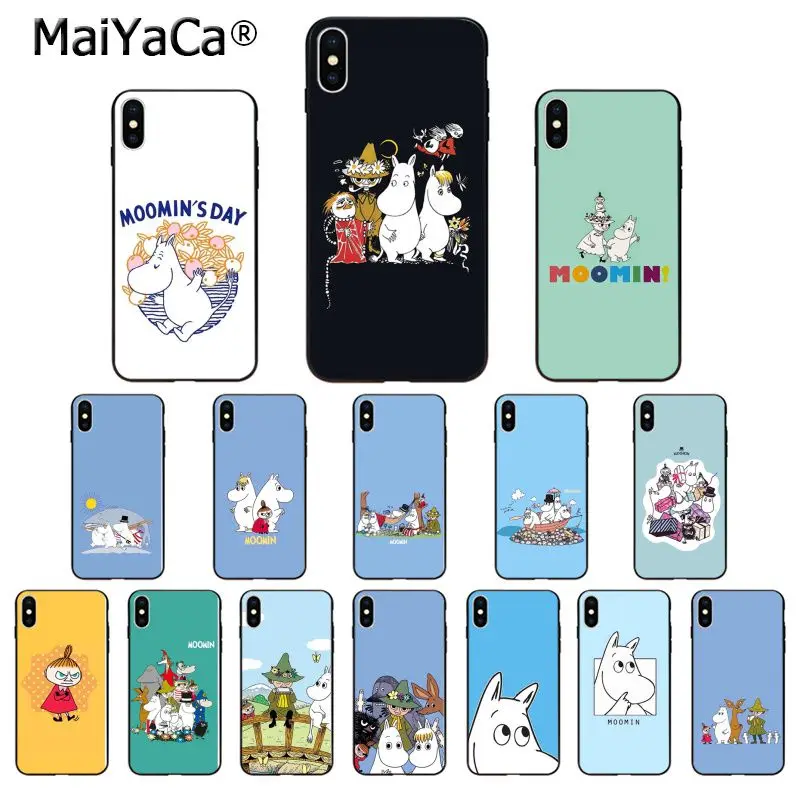 Мягкий силиконовый чехол MaiYaCa Moomin Pikku myy для iPhone X XS MAX 6 6S 7 7plus 8 8Plus 5 5S