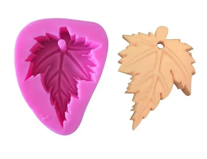 Белая форма кленового листа ручной работы для украшения торта из помадки