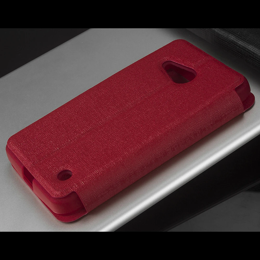 Двойное окно искусственная кожа 4.7для Microsoft Lumia 550 чехол для Nokia задней панели