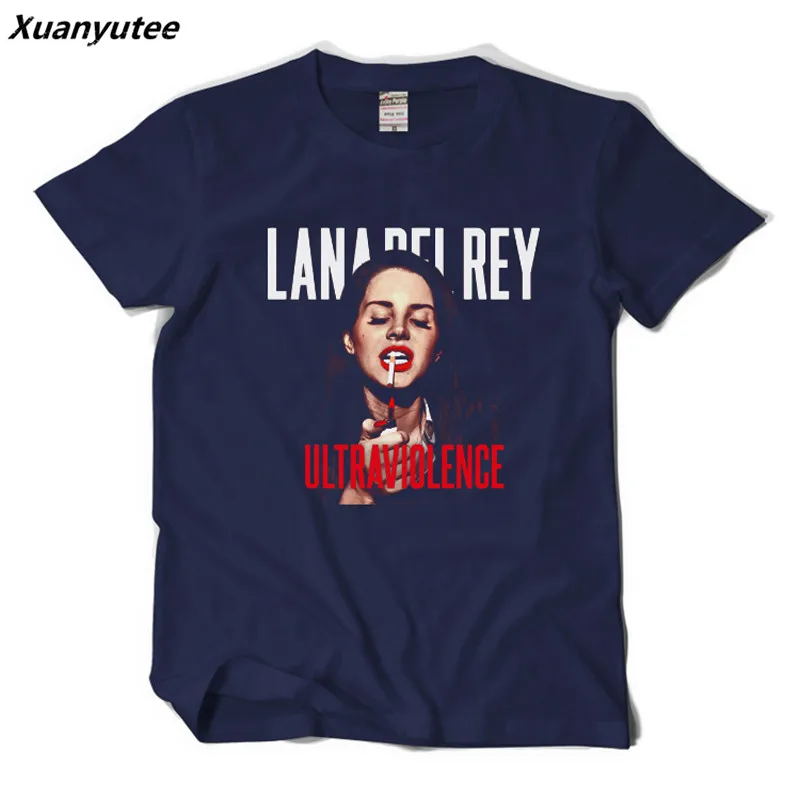 Мужская футболка с короткими рукавами Xuanyutee Lana Del Rey ULTRAVIOLENCE хлопковая Футболка