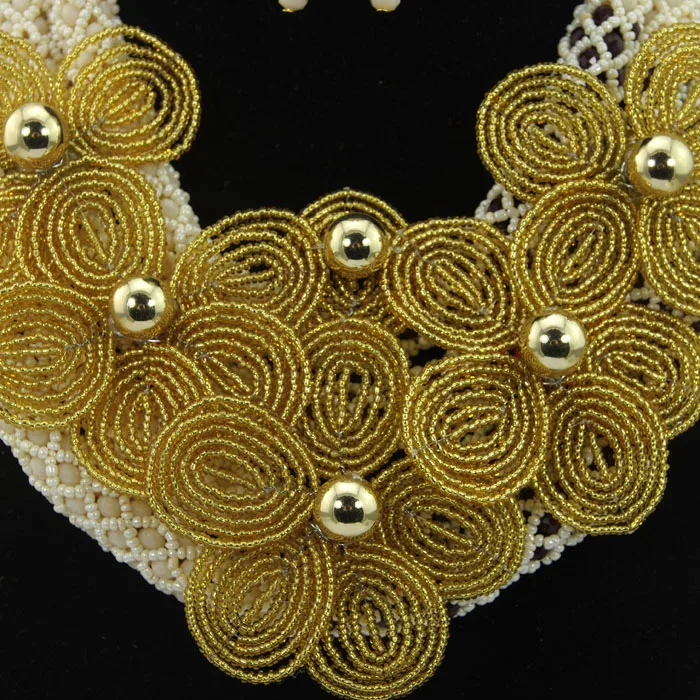 Новинка 2017 кремовый белый кристалл Свадебный женский модный ювелирный набор