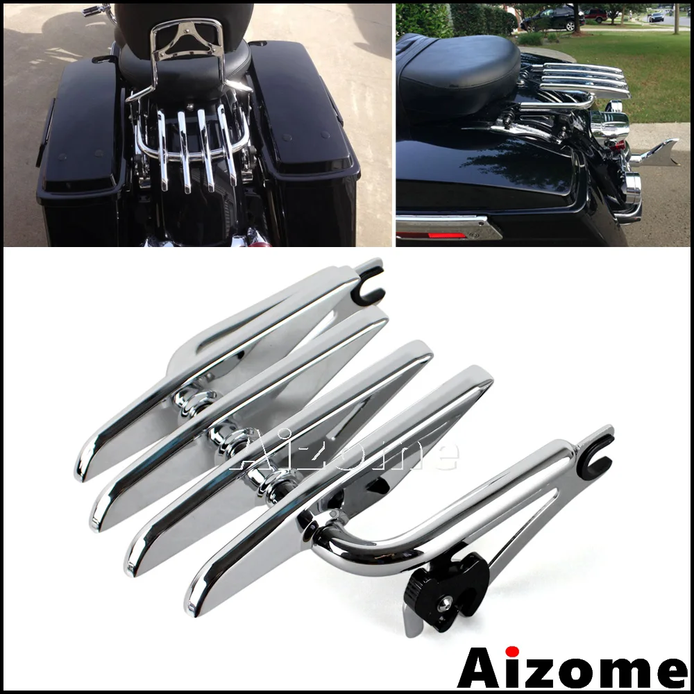 Багажная полка для мотоцикла съемная невидимая Harley Road King Street Electra Glide FLHR FLHT FLHX FLTRX 09