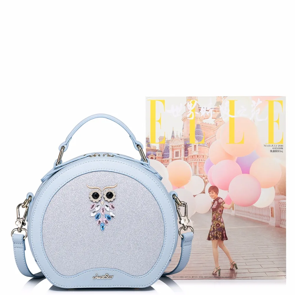 2017 Роскошные блестками летние Для женщин ручка сверху Сумки Сова С кристалалми и