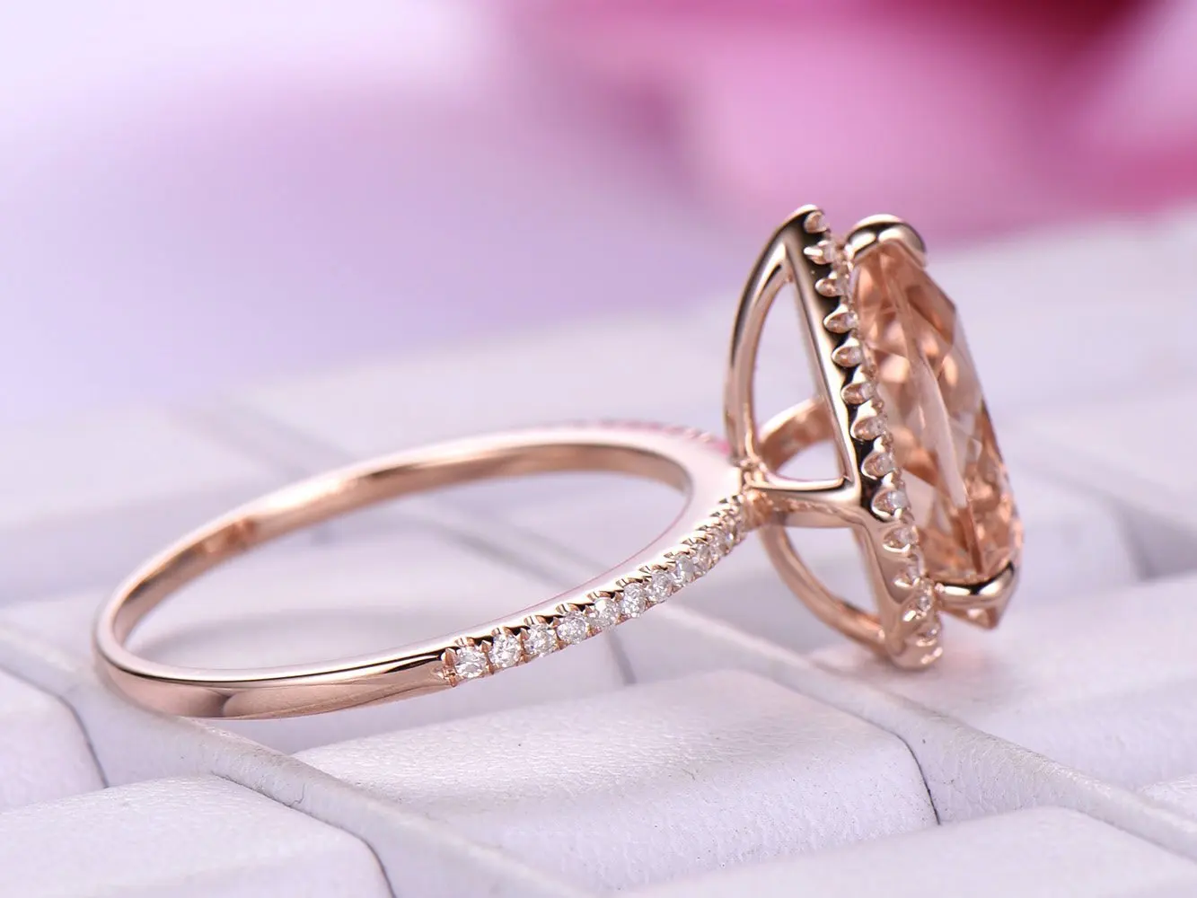 Visisap бутик 5ct большой капли воды Форма кольца для Для женщин Мода драгоценный