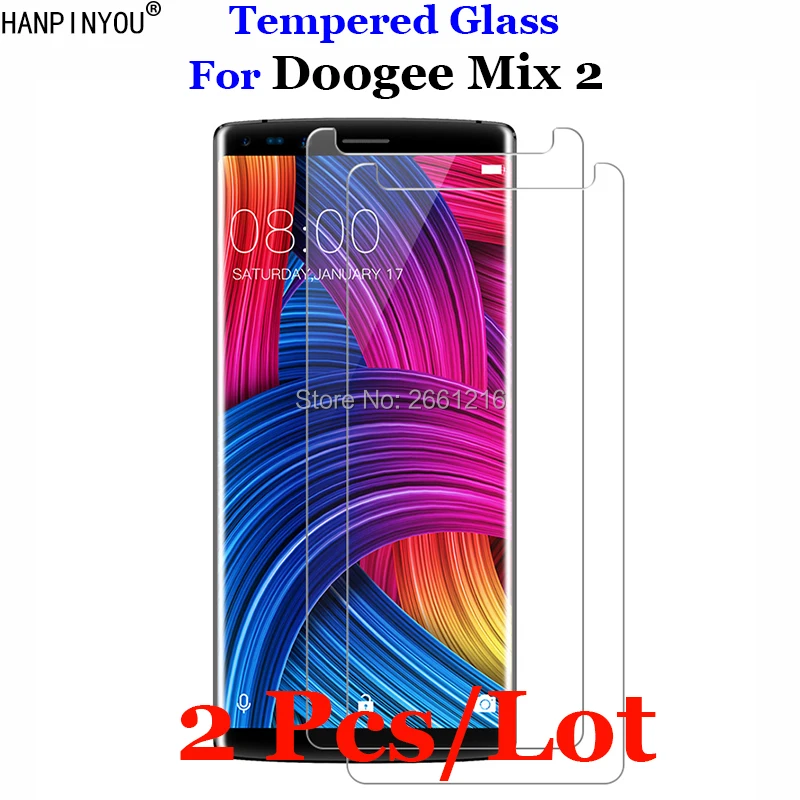 Закаленное стекло Для Doogee Mix2 2 шт./лот 9H 2.5D Премиум Защитная пленка для экрана Mix 5 99