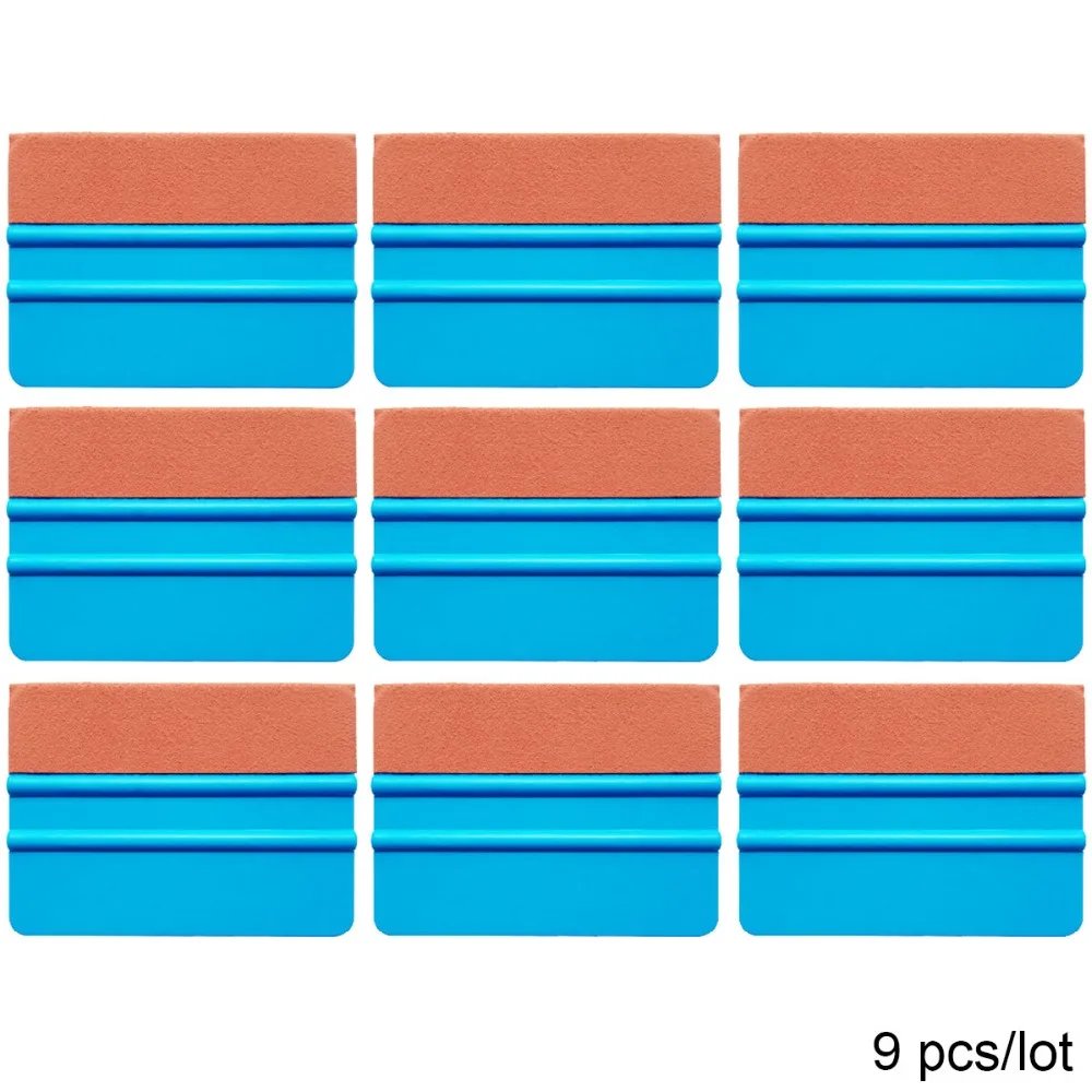 9 шт. квадратный виниловый скребок для очистки стекла автомобиля замшевый