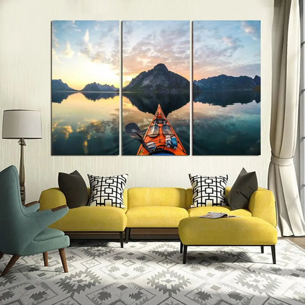 

Drop shipping 3 Panel printed painting Landscape painting Wall Art Picture Home Decoration Living Room Modern painting LS518