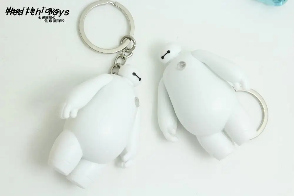 Новинка большой герой 6 игрушек Baymax светодиодное освещение звук брелоки подвески