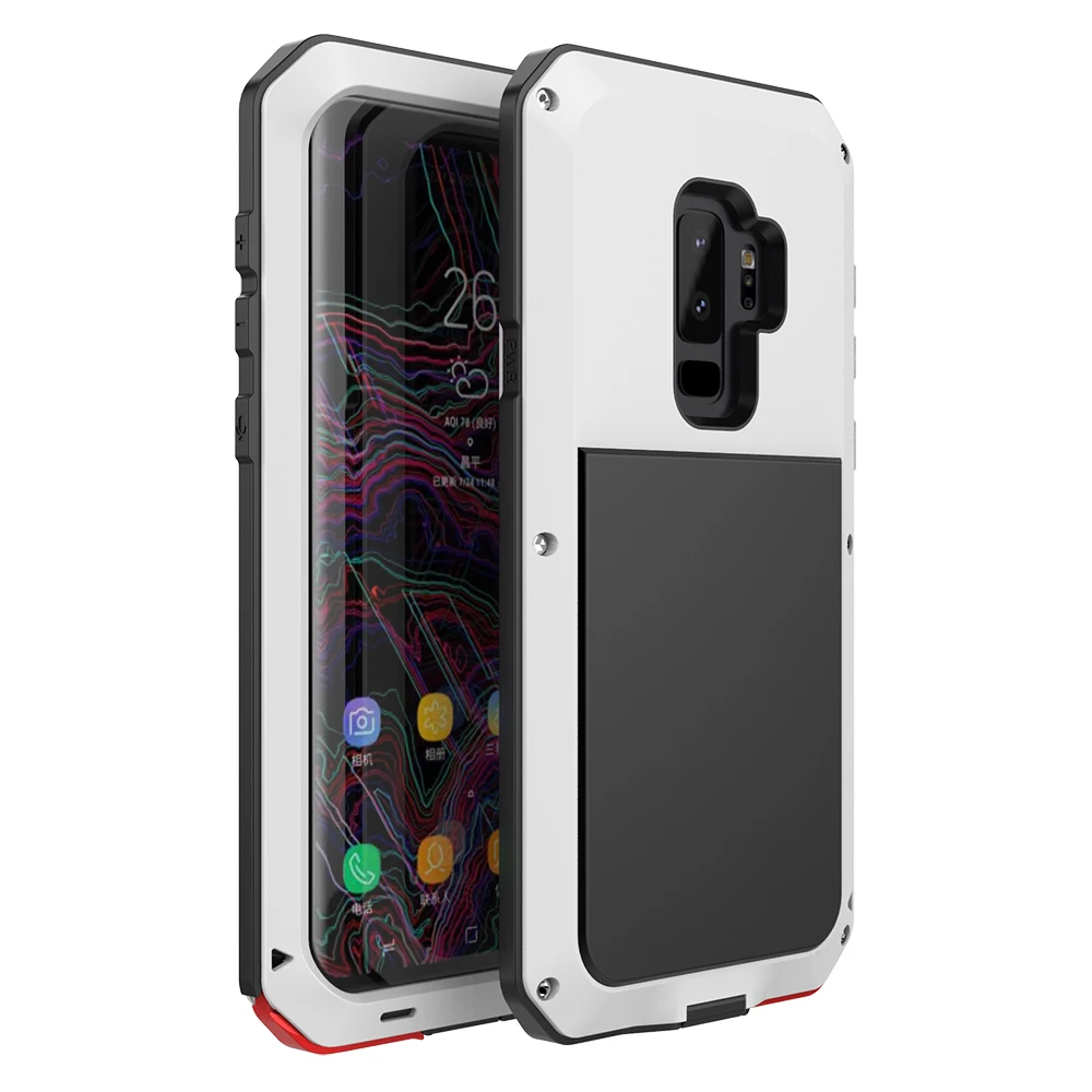 Classic Luxury Glossy Metal Armor Heavy Duty Protection For Samsung S9Plus for Military Shockproof Case |