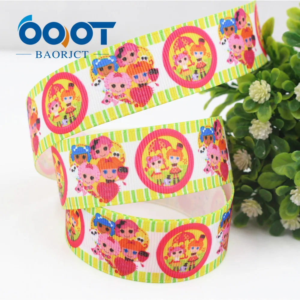 OOOT BAORJCT 174299 25 мм 10 ярдов/лот Мультфильм Ленты Термотрансферная печать grosgrain Свадебные аксессуары материал "сделай сам"