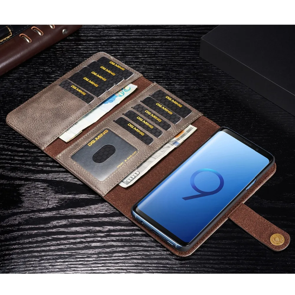 Чехол-кошелек в стиле ретро с магнитной застежкой для телефона Samsung Galaxy S9 + Plus