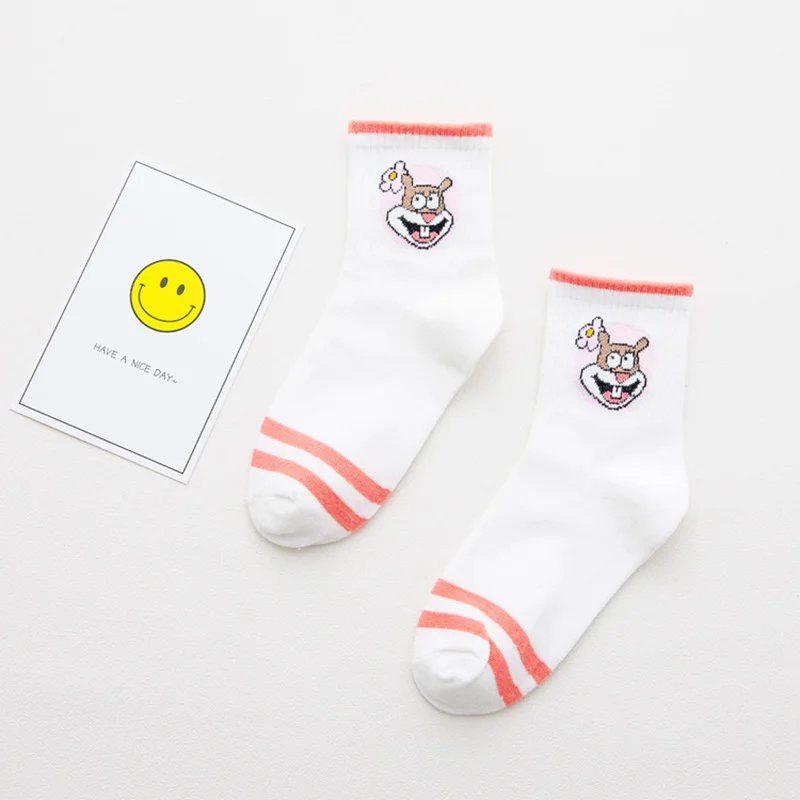 Женские носки с героями мультфильмов хлопковые Harajuku женские милые унисекс для