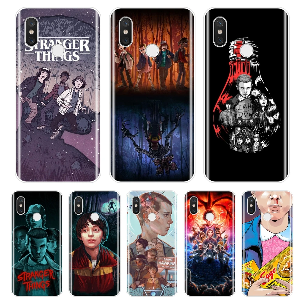 Мягкий чехол на заднюю панель с рисунком из сериала очень странные дела для Xiaomi Mi