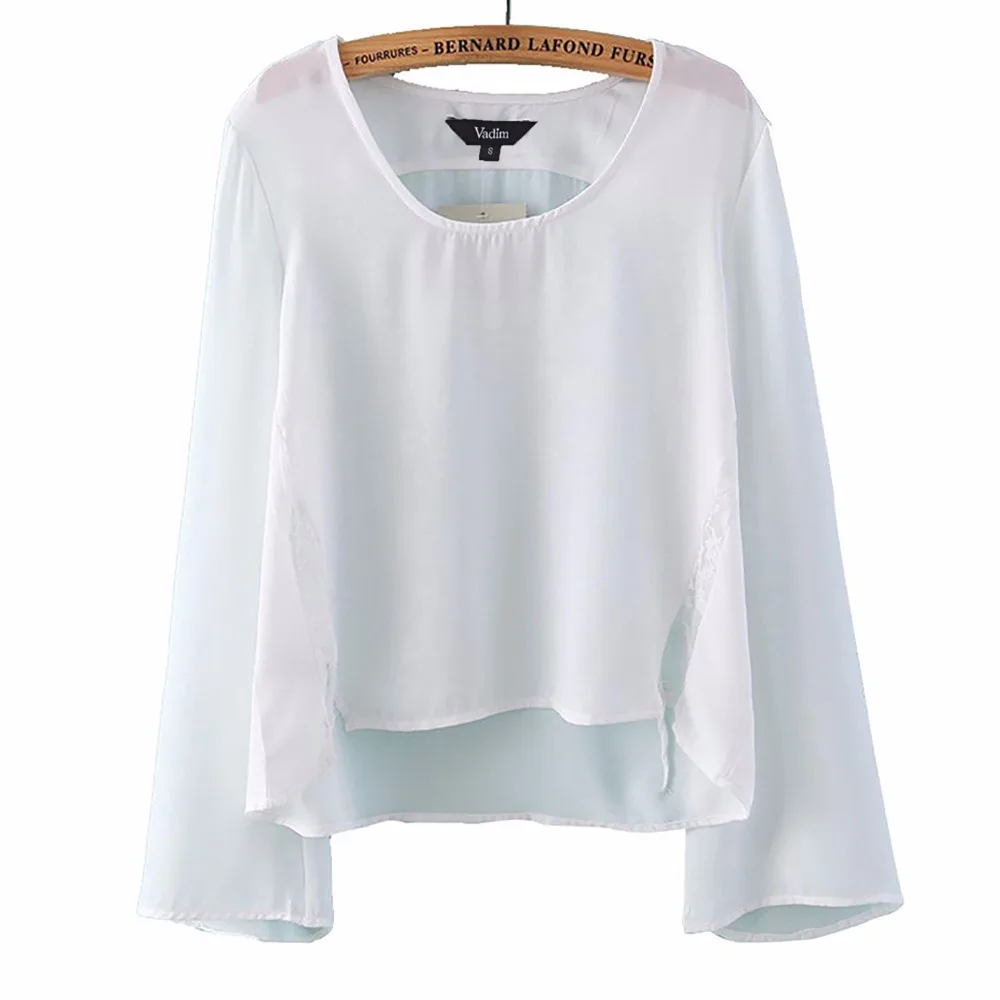Женские кружевные шифоновые блузки blusa feminina модные рубашки с длинным рукавом и о