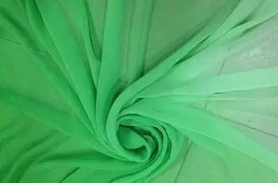 2 тон 100d шифоновая ткань градиент Tissu струящаяся вечернее платье ткань для свадебных платьев Tecido - Цвет: green white