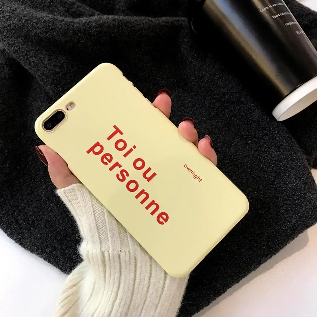 Letter Pattern Soft Mobile Phone Case Back Easy to install and take off. Cover For iPhone Anywhere You Need |