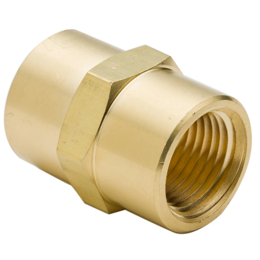 2 шт 1/" 1/4" 3/" 1/2" NPT NPTF Женская резьба отвес фитинг латунный шланг Труба фитинг Шестигранная муфта(модель: 3300