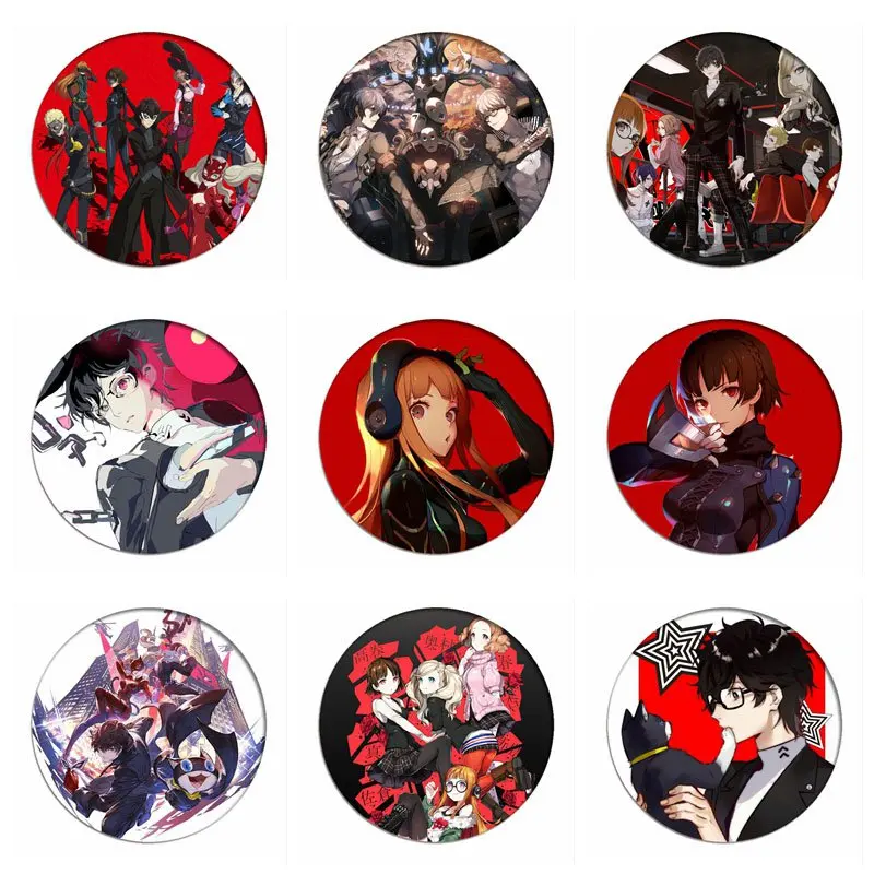 Японская брошь в виде Игры Persona 5 Значки для косплея P5 Джокер коллекция знаков